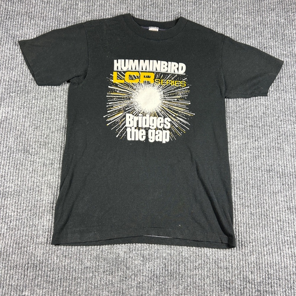 Vintage Sportswear Shirt Men's M 70s Humminbird LCR Series Fishing Thin